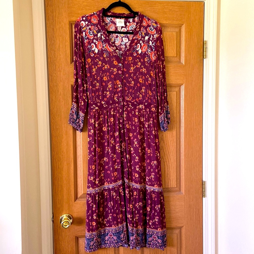 Knox Rose Floral Boho Midi Dress
